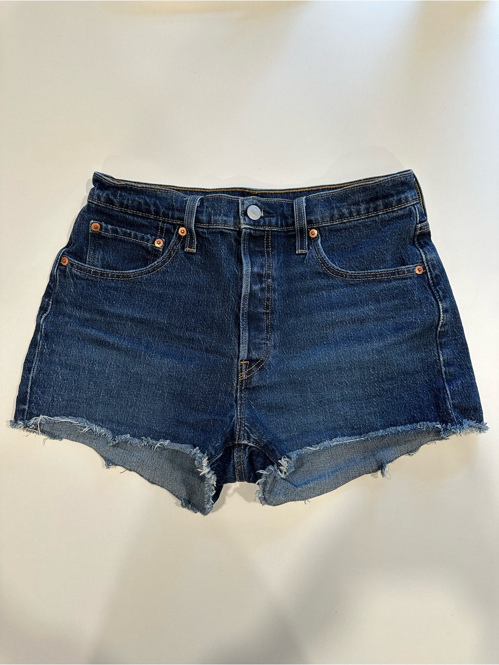 Dark Blue Denim Levi’s 501 Shorts - Women